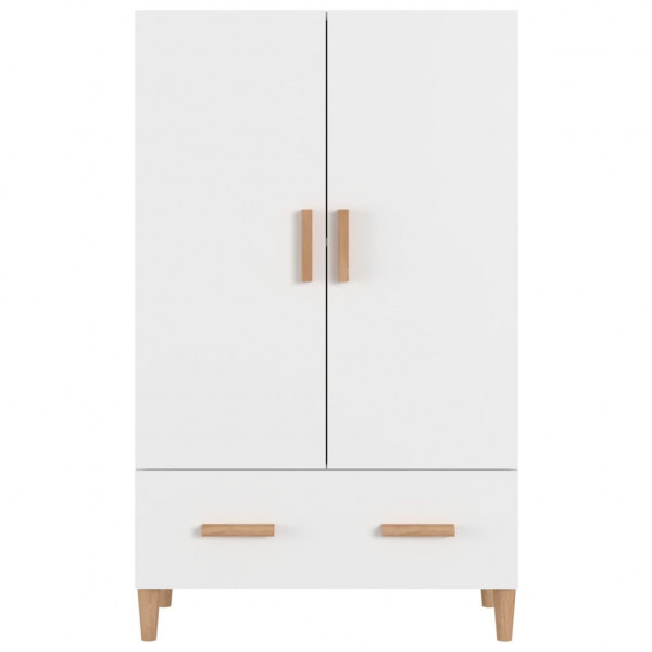 Aparador de madera contrachapada blanco 70x31x115 cm M 5