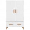 Aparador de madera contrachapada blanco 70x31x115 cm 5