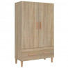 Aparador madera contrachapada roble Sonoma 70x31x115 cm 2
