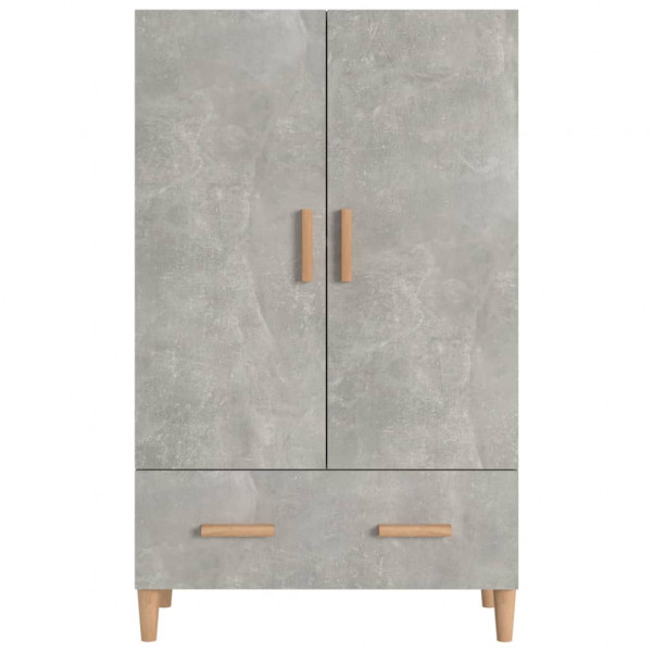 Aparador de madera contrachapada gris hormigón 70x31x115 cm M 3
