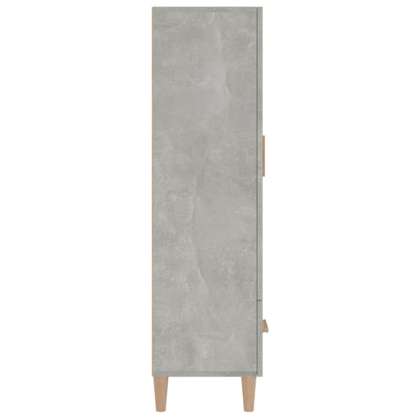 Aparador de madera contrachapada gris hormigón 70x31x115 cm M 5