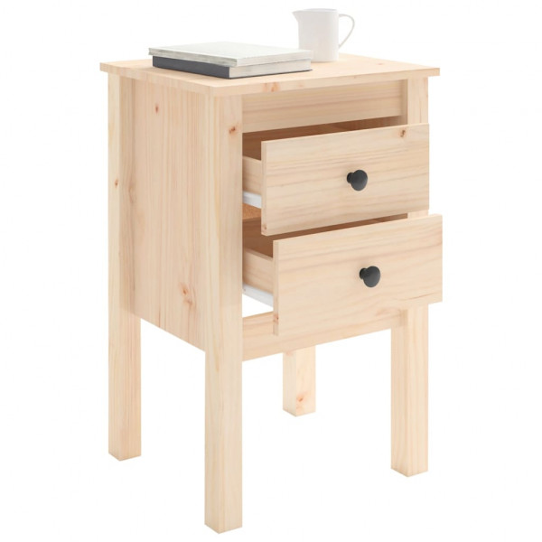Mesita de noche madera maciza de pino 40x35x61.5 cm M 4