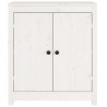 Aparador 70x35x80 cm madeira de pinho maciça branco 4