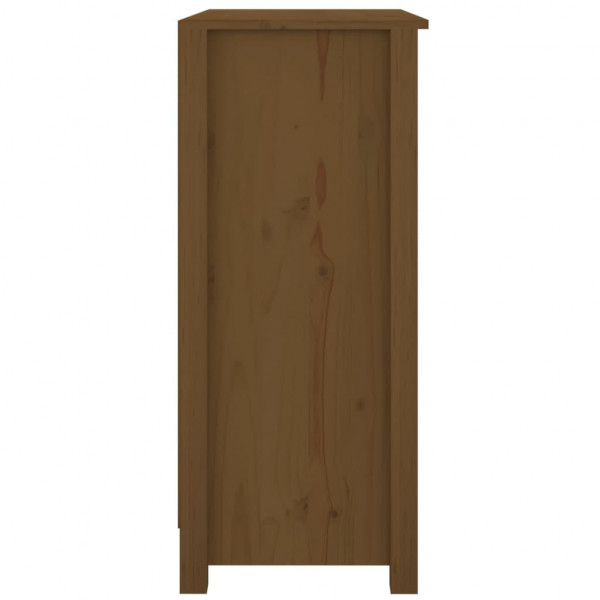 Aparador de madera maciza de pino marrón miel 70x35x80 cm M 4