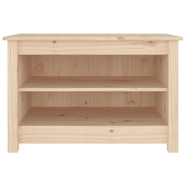 Banco zapatero de madera de pino maciza 70x38x45.5 cm M 3