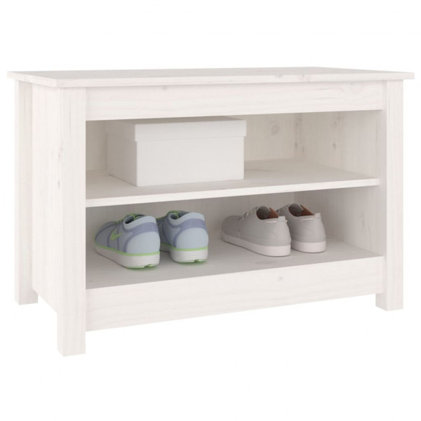 Banco sapateira 70x38x45.5 cm pinho maciço branco M 5