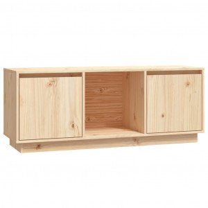 Mueble de TV de madera maciza de pino 110.5x35x44 cm H
