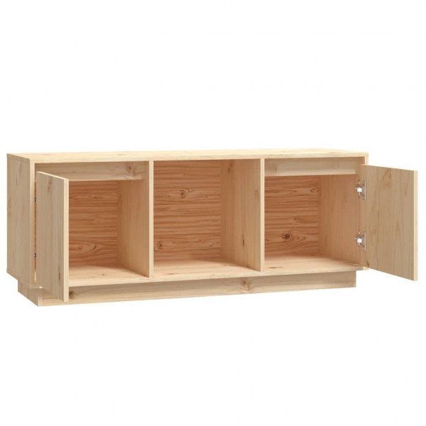 Mueble de TV de madera maciza de pino 110.5x35x44 cm M 5