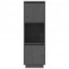 Aparador alto de madera maciza de pino gris 38x35x117 cm 3