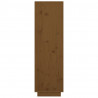 Aparador alto de madera maciza de pino marrón miel 38x35x117 cm 4