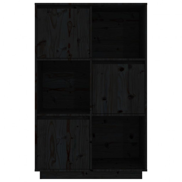 Aparador alto de madera maciza de pino negro 74x35x117 cm M 5