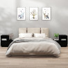 Mesitas de noche 2 uds madera maciza de pino negro 60x34x51 cm 1