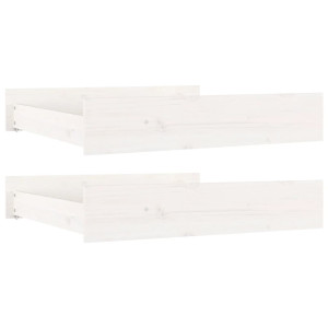 Cajones de cama 2 unidades madera maciza de pino blanco H