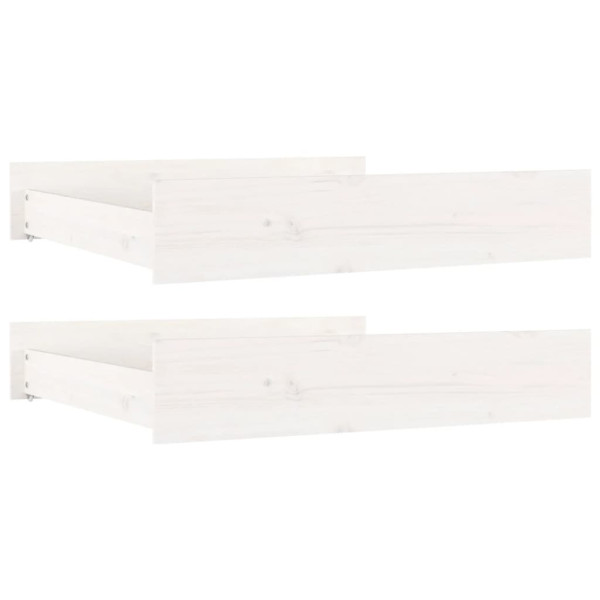 Cajones de cama 2 unidades madera maciza de pino blanco M 2