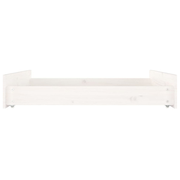 Gavetas de cama 2 pcs madeira de pinho maciça branco M 5