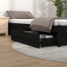 Cajones de cama 4 unidades madera maciza de pino negro 1