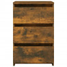Mesita de noche madera contrachapada roble ahumado 40x35x62.5cm 3