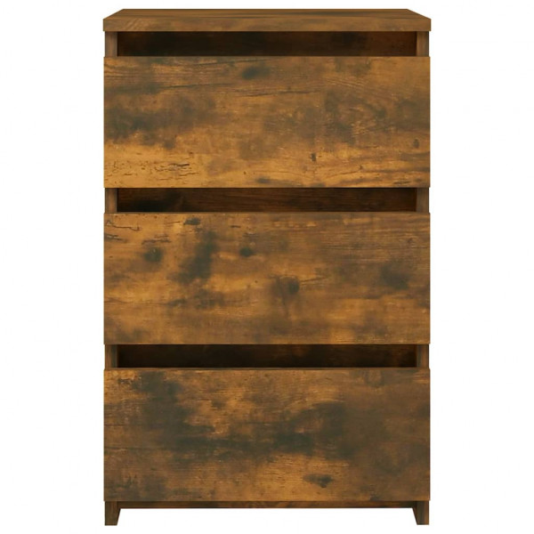 Mesas cabeceira 2pcs 40x35x62.5cm madeira proc. carvalho fumado M 4