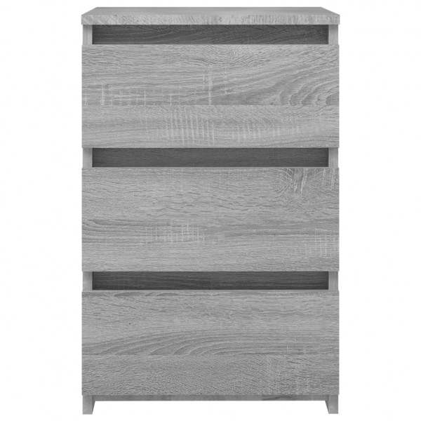 Mesita de noche madera contrachapada gris Sonoma 40x35x62.5 cm M 3