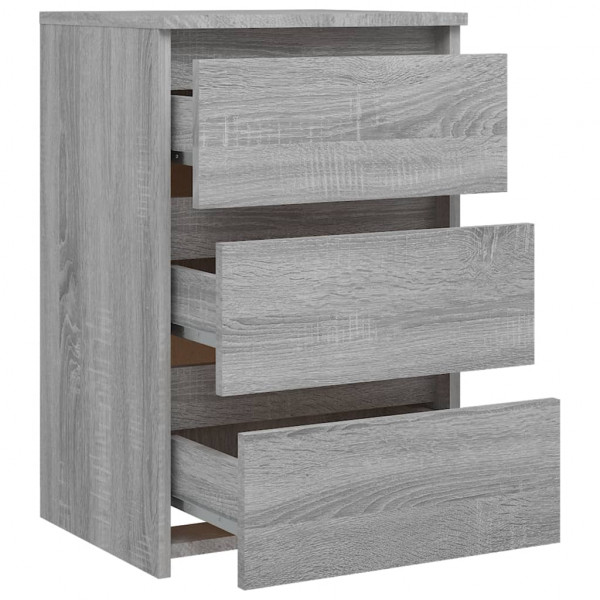 Mesita de noche madera contrachapada gris Sonoma 40x35x62.5 cm M 5