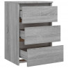 Mesita de noche madera contrachapada gris Sonoma 40x35x62.5 cm 5