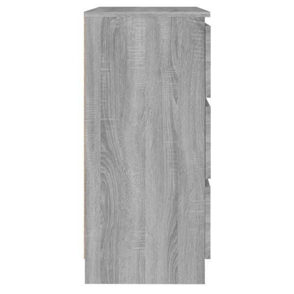 Aparador de madera contrachapada gris Sonoma 60x35x76 cm M 4