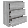 Aparador de madera contrachapada gris Sonoma 60x35x76 cm 5
