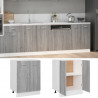 Armario inferior de cocina contrachapado gris 60x46x81.5 cm 3