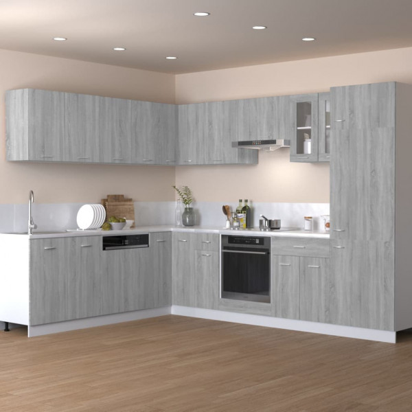 Armario colgante madera contrachapada gris Sonoma 80x31x60 cm M 3