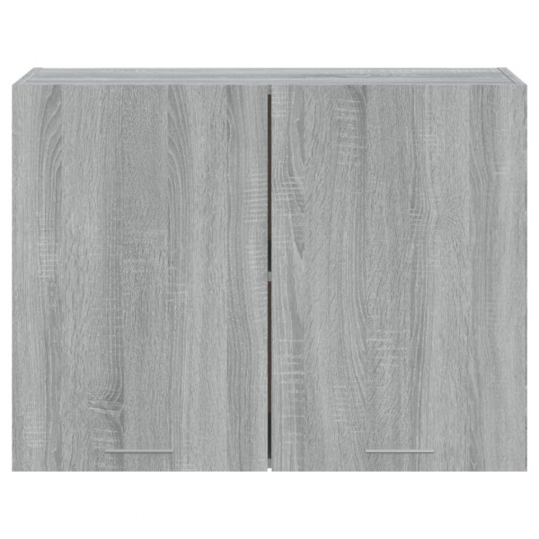 Armario colgante madera contrachapada gris Sonoma 80x31x60 cm M 5