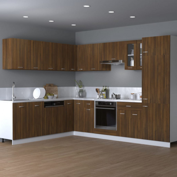 Armario colgante madera contrachapada marrón roble 80x31x60 cm M 3