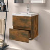 Mueble de lavabo contrachapado roble ahumado 41x38.5x45 cm 3