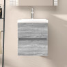 Mueble de lavabo madera contrachapada gris Sonoma 41x38.5x45 cm 1