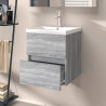 Mueble de lavabo madera contrachapada gris Sonoma 41x38.5x45 cm 3