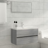 Mueble de lavabo madera contrachapada gris Sonoma 80x38.5x45cm 3