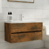 Mueble lavabo madera contrachapada roble ahumado 90x38.5x45cm 1