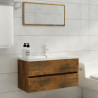 Mueble lavabo madera contrachapada roble ahumado 90x38.5x45cm 3