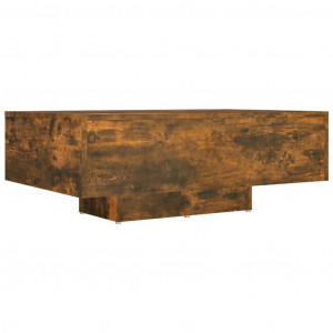 Mesa de centro madera contrachapada roble ahumado 85x55x31 cm H