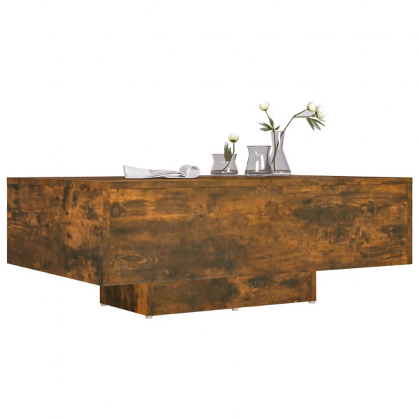 Mesa de centro madera contrachapada roble ahumado 85x55x31 cm M 4
