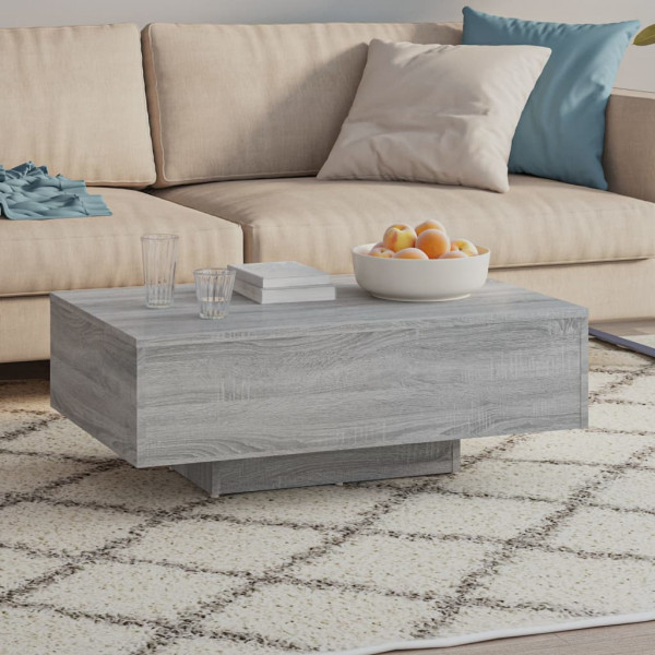 Mesa de centro madera contrachapada gris Sonoma 85x55x31 cm M 3