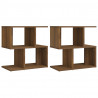 Mesas cabeceira 2pcs 50x30x51.5cm deriv. madeira carvalho cast. 2
