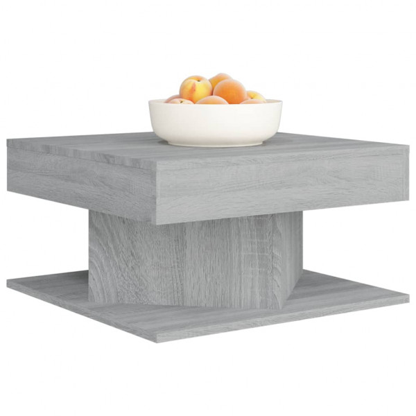 Mesa de centro madera contrachapada gris Sonoma 57x57x30 cm M 3