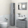 Mueble de baño madera de ingeniería gris Sonoma 25x26.5x170 cm 1