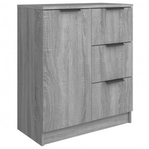 Aparador de madera contrachapada gris Sonoma 60x30x70 cm H