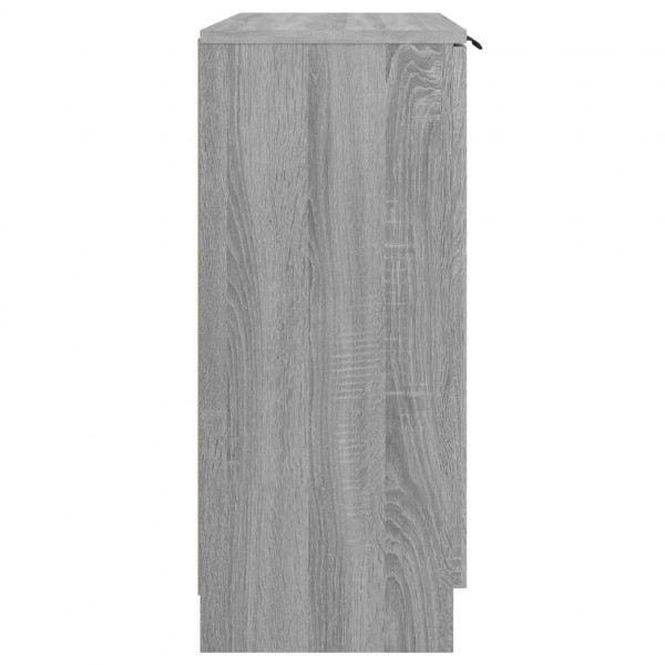 Aparador de madera contrachapada gris Sonoma 60x30x70 cm M 4