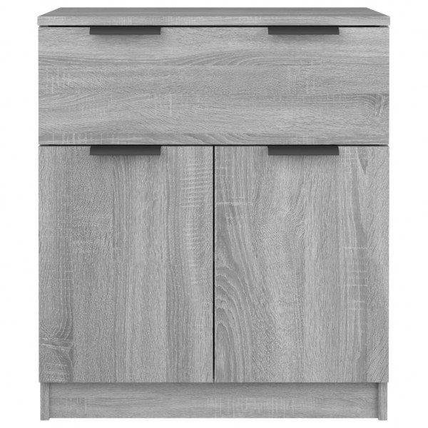 Aparador de madera contrachapada gris Sonoma 60x30x70 cm M 5