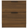 Mesitas de noche 2 uds madera contrachapada color roble marrón 4