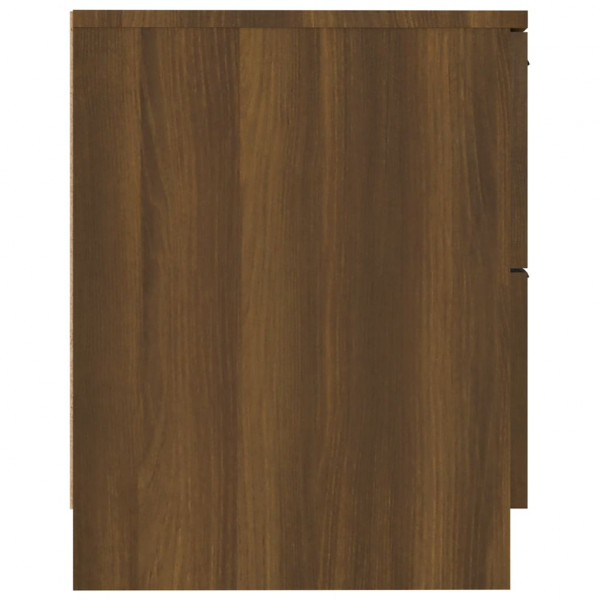 Mesitas de noche 2 uds madera contrachapada color roble marrón M 5