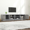 Muebles para TV 2 uds contrachapado gris Sonoma 80x35x36.5 cm 3