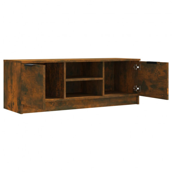 Mueble de TV madera contrachapada roble ahumado 102x35x36.5 cm M 4